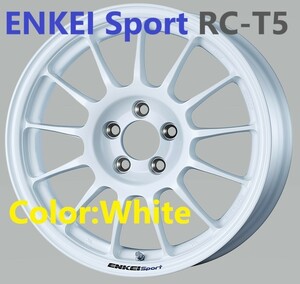 【購入前に在庫・納期要確認】ENKEI Sport RC-T5 SIZE:7J-15 +40 PCD:114.3-5H Color:WH ホイール2本セット
