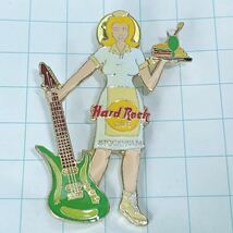 送料無料)Hard Rock Cafeウェイトレスとギター ガールピン ハードロックカフェ ピンバッジ PINS ブローチ ピンズ A05965_画像1