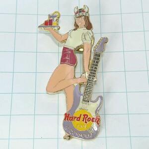送料無料)Hard Rock Cafe バイキングルックな女の子とギター ガールピン ハードロックカフェ ピンバッジ PINS ブローチ ピンズ A05966