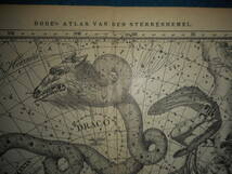 アンティーク天球図、天文暦学書Astronomy 星座図絵1801年復刻『ボーデの星図ウラノグラフィア1』Star map, Planisphere, Celestial atlas_画像5