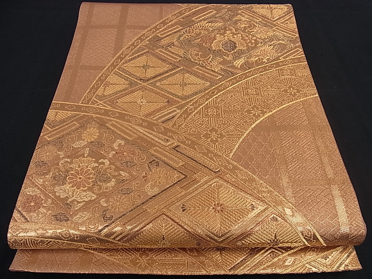 カタログギフトも! 袋帯 六通 錦織 金 鶴 鳳凰 唐花 逸品 asakusa.sub.jp