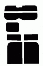 スーパーブラック　７％　極厚　2層構造フィルム　キューブキュービック　Z11　カット済みカーフィルム　リヤーセット　_画像1