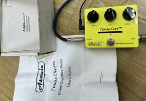 Asonix Texas Dirt blues overdrive pedal ブルース・オーバードライブ・ペダル　made in USA 元箱・英文マニュアル付属