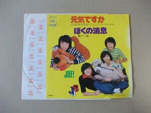 Y2237　即決　EPレコード　JOHNNYS’ジュニアスペシャル『元気ですか』/豊川誕『ぼくの消息』　非売品　プロモ盤