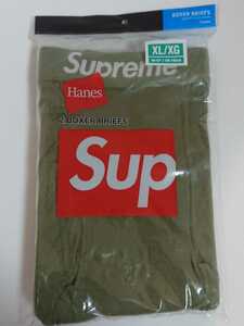 即決 送料無料 Supreme シュプリーム 22SS Hanes ヘインズ ボクサーブリーフ 2枚組 オリーブ カーキ XLサイズ 国内正規 新品 オンライン購