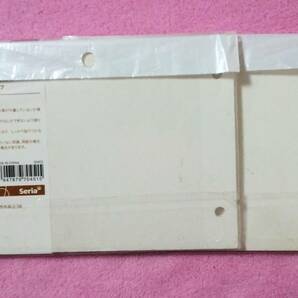2リングアルバム S用 台紙 8枚入り 白 粘着式 未開封 セリア 2組 経年品の画像2