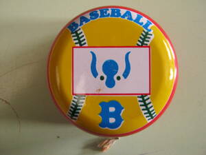 【BASEBALL（ベースボール）ヨーヨー（近鉄バファローズ）一部ブリキ製・1970年代駄菓子屋玩具】