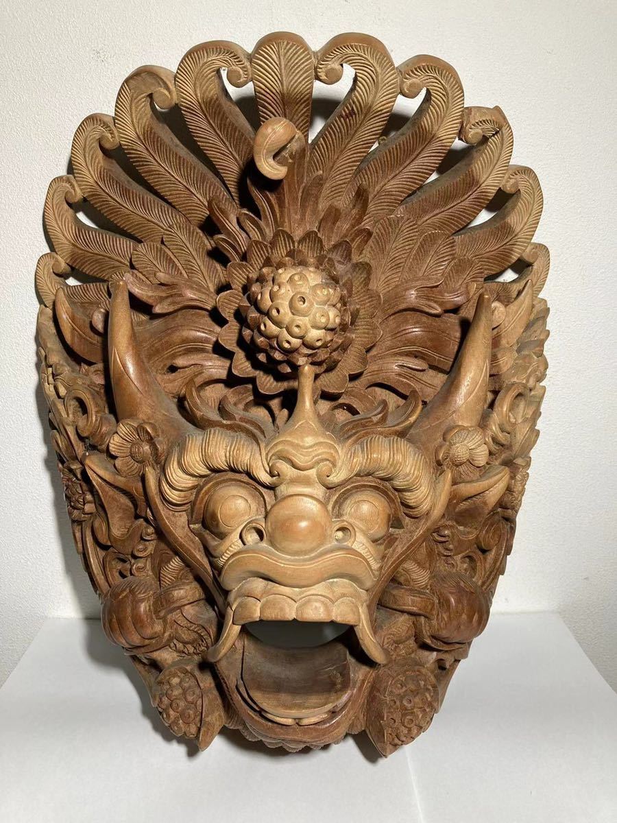 フィリピン 木彫像 オブジェ 木製 木彫り 雑貨 インテリア 置物 魔除け