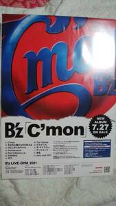 B'z　C‘mon 非売品POP 松本孝弘　稲葉浩志 HINOTORI NEW LOVE