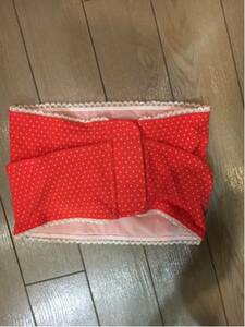 !!...100 jpy ~!!! bell mezzo n buy pelvis belt red dot polka dot pattern USED postpartum diet correction!