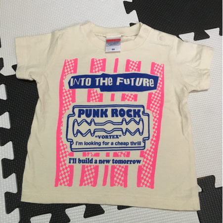 送料無料★ VORTEX オリジナル！INTO THE FUTURE Tee ナチュラル パンク ロック　90cm