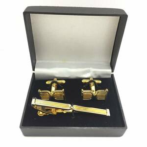 [ tiepin cuffs set ] Gold silver elegant gold color silver color simple dressing up 