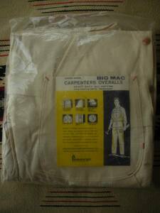 50S60S sack go in dead stock Vintage PENNEYS BIG MAC CARPENTERS apron unbleached cloth overall /40X30