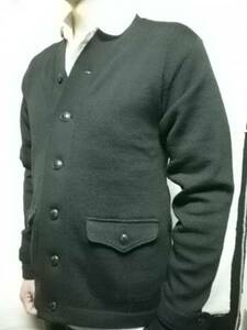 新品ダッパーズ DAPPER'S Classical Two Frap Pocket ニットカーディガン LOT976/黒/38