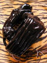 50S 美品 米国製 ビンテージ ブラックパンサー 黒豹 黒陶器TVランプ/ロカビリー_画像3