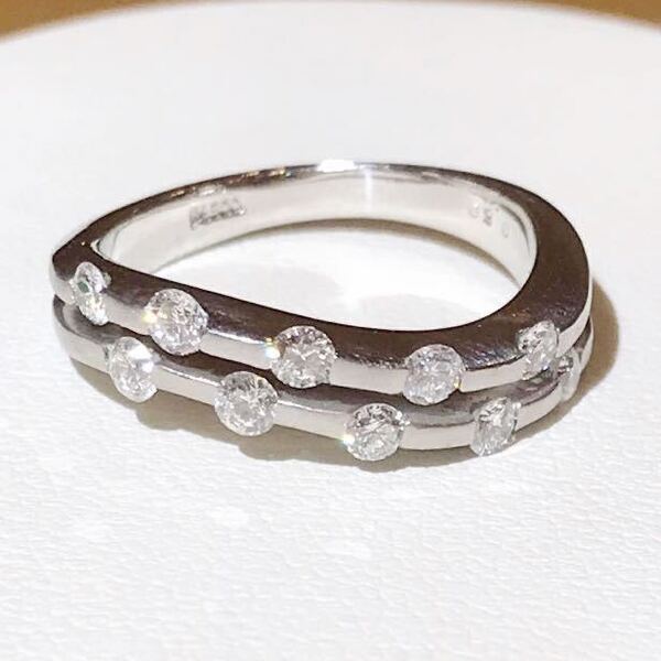 ☆Pt900 艶消しプラチナダイヤ0.50ct デザインリング☆