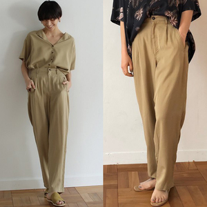 大人気【TODAYFUL　トゥデイフル】テーパードラフパンツ　ベージュ　36サイズ　タックパンツ　テーパードパンツ　Tapered Rough Pants