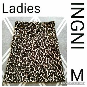 【美品】ミニスカート サイズM ヒョウ柄　INGNI