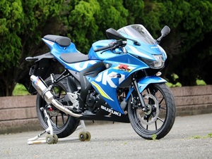 新品 WR’S GSX-R125 (2BJ-DL33B) / GSX-R150 (逆輸入車) フルエキ チタンオーバル(焼き色)タイプ LM3125JM ダブルアールズ マフラー