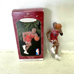 Hallmark NBA Scottie Pippen フィギュア 箱付き / 33 ピッペン バスケット 選手 1999年 KEEPSAKE ORNMENT キーホルダー 当時物 BULLS