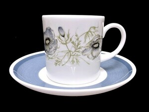 3QV売切！税無し☆ウェッジウッド★グレンミスト★カップ＆ソーサー★スージークーパーデザイン★WEDGWOOD★黒壺印★廃盤品★現状★0211-11