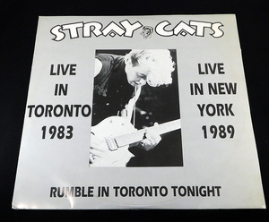 【即決】2LP「STRAY CATS/RUMBLE IN TORONTO TONIGHT LIVE IN TORONTO 1983/NEW YORK 1989」ストレイキャッツ Brian Setzer アナログ