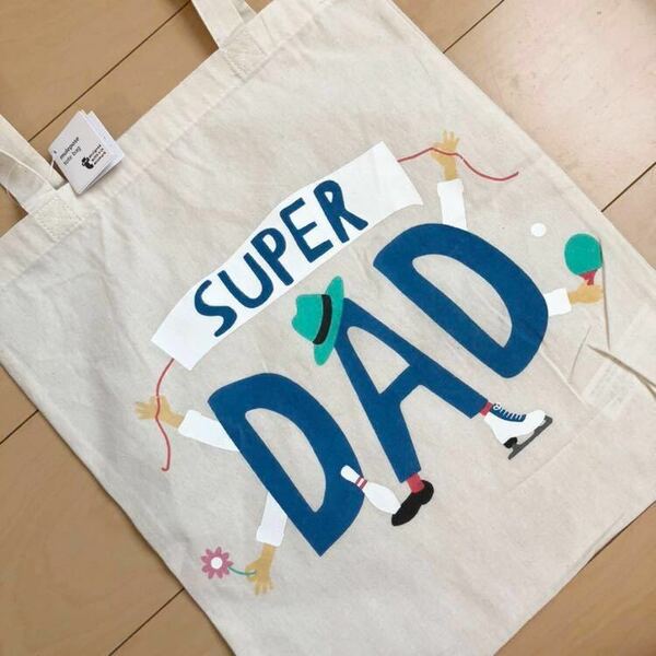 ★新品★flying Tiger★期間限定★父の日★SUPER DAD★エコバッグ★フライングタイガー★エコバック★flyingtiger★トートバッグ★パパ★