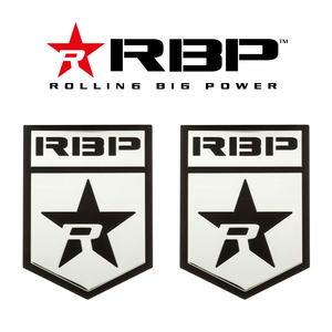 RBP ローリング ビッグ パワー ボディ バッジ エンブレム 2個セット キャデラック エスカレード シボレー シルバラード タホ 等 追跡可能