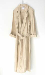 ZARA: rayon linen trench coat / long / machine woshu/ Zara / size M