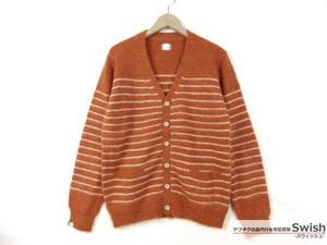 Z177■DELUXE デラックス■新品 SMOKEY RIVER　ボーダー カーディガン M ORANGE■