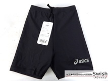 A908■asics アシックス■新品 ジュニア パワータイツ スパッツ 140 黒■_画像1