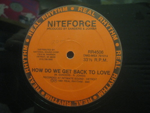 ナイトフォース Niteforce / How Do We Get Back To Love ◆LP2471NO PYWP◆12インチ