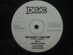 ダブ・ディアブロ Dub Diablo / Robo Dub ◆LP894NOBWP◆12インチ