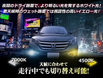 スバル フォレスター SJ系 ホワイト/イエロー 2色 切替可能！純正交換タイプ LED フォグランプユニット 4500k/6000k_画像3