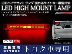 トヨタ プリウスα 40系 シーケンシャル 流れる ウインカー付 LED ハイマウント ストップランプ ポジション レッドレンズ TYPE B