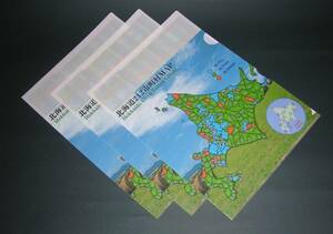 [ unused clear file #210] Hokkaido 212 citiy, town and village MAP 3 sheets set ---{ exhibition amount :2}