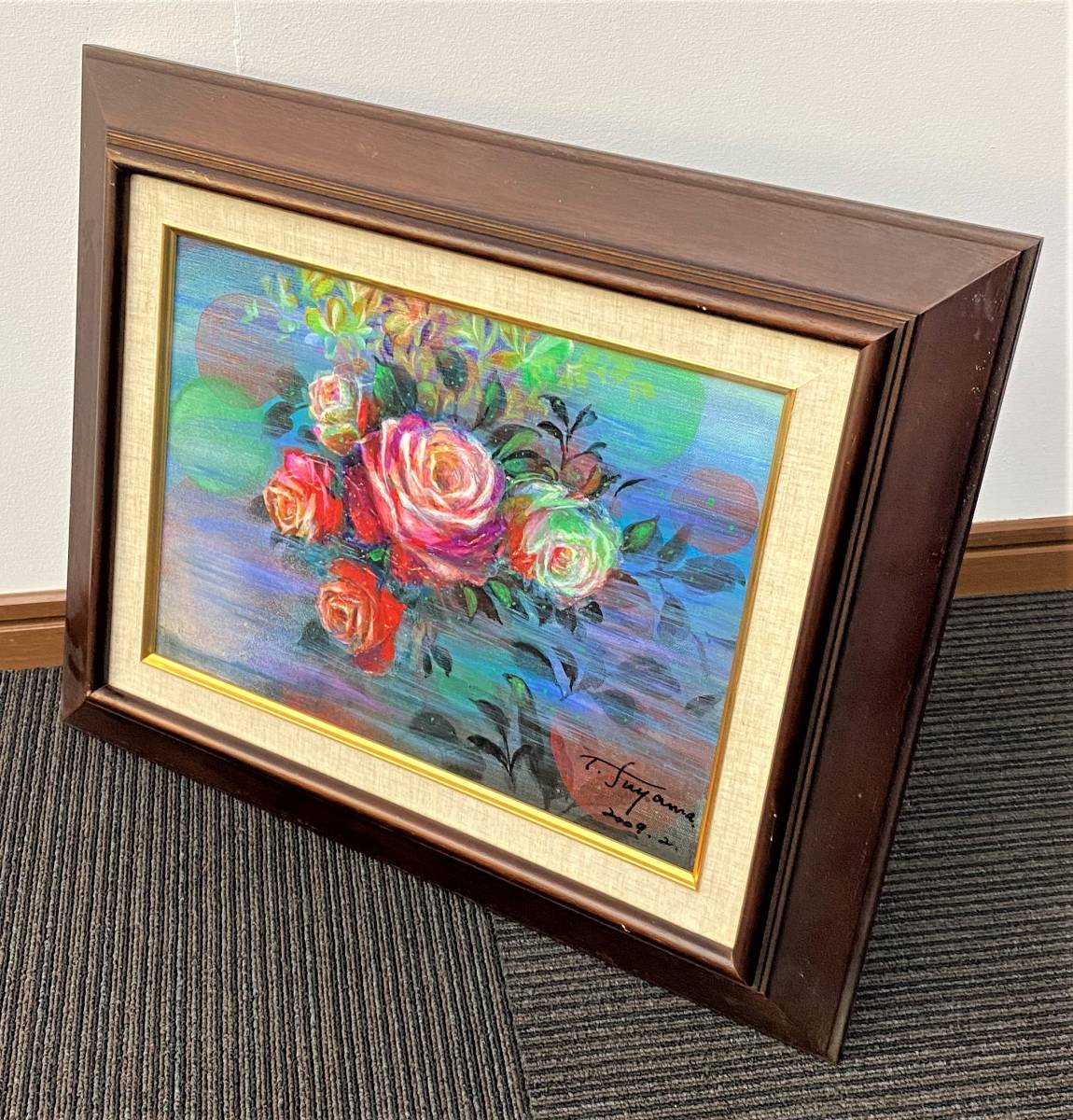 油絵 絵画 時計 花の道 - rehda.com 油絵 絵画 時計 花の道 - rehda.com