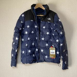 希少新品★海外限定ノースフェイス ダウンジャケットプリントS★ USA International THE NORTH FACE 