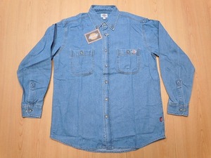 g332★新品★サイズ L★DICKIES ディッキーズ FB460U デニムシャツ★ワークシャツ ボンマックス★カラー7 ブルー★即決★