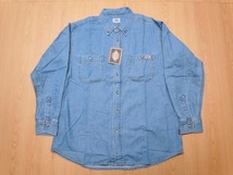 g426★新品★サイズ LL★DICKIES ディッキーズ FB460U デニムシャツ★ワークシャツ ボンマックス★カラー7 ブルー★即決★_画像1