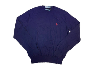 新品 アウトレット A311 Mサイズ ピマ コットン クルーネック セーター NAVY 紺 polo ralph lauren ポロ ラルフ ローレン