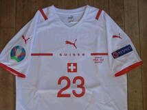 スイス代表　ジェルダン・シャチリ　switzerland　Xherdan Shaqiri　EURO2020 6/28 フランス戦 仕様　ユニフォーム_画像3