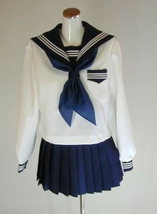 冬クリームセーラー服上衣のみ（本格的）185cm 大きいサイズ セーラー服 学生服