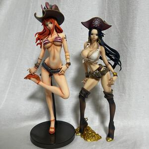 リペイントフィギュア ワンピース FLAG DIAMOND SHIP ハンコック & ナミ NAMI フィギュア 2体セット ONEPIECE