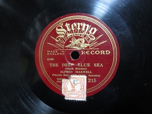 ★☆SP盤レコード THE DEEP BLUE SEA / SCHERZO SYLVIA ALFRED MAXWELL 蓄音機用 中古品☆★[4524]