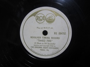 ★☆SP盤レコード TIMED FIRE / RAPID FIRE THE ORIGINAL SIGHT-EXCHANGE PAOLI.PA. 蓄音機用 中古品☆★[4525]