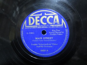 ★☆SP盤レコード MAIN STREET / TAPS FOR THE JAPS フレディ・フィッシャー 蓄音機用 中古品☆★[4583]