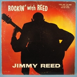 # close beautiful record! VEE JAY dark red wine silver .!*JIMMY REED/ROCKIN WITH REED* free shipping ( conditions equipped ) great number exhibiting!* original name record #