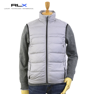 新品 アウトレット A327 Lサイズ RLX ダウン ベスト polo ralph lauren ポロ ラルフ ローレン シルバー