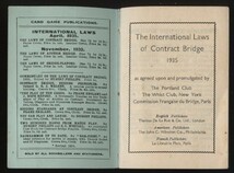 コントラクトブリッジ　ルールガイドブック 小冊子1冊 1935年　：THE LAWS OF CONTRACT BRIDGE London Thomas De La RUE＆Co.LTD_画像2